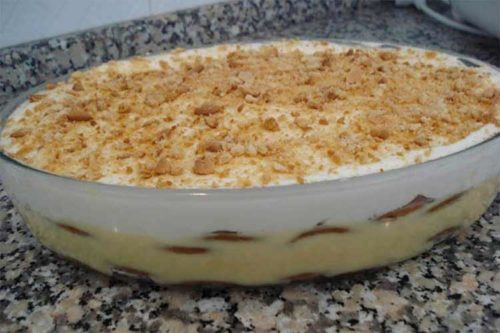 Torta de Bolacha com Natas e Leite Condensado