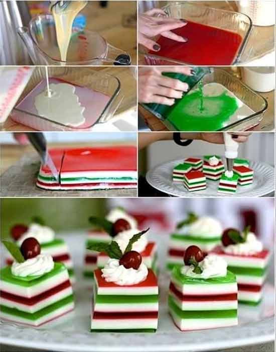 Receita de Gelatina Natalina, prepare essa sobremesa muito fácil de fazer 2 Gelatina Natalina
