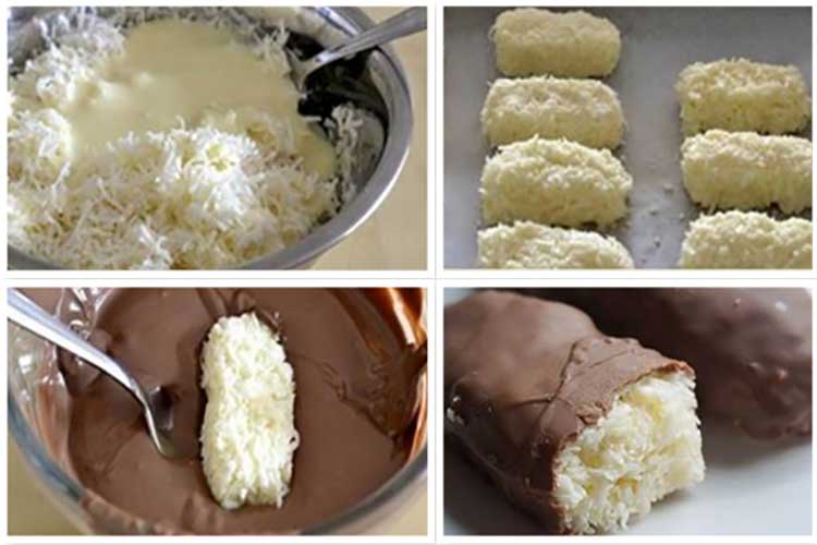 Como fazer Deliciosas Barras Prestigio de Coco Caseiro 2 Barras De Prestigio de Coco Caseiro