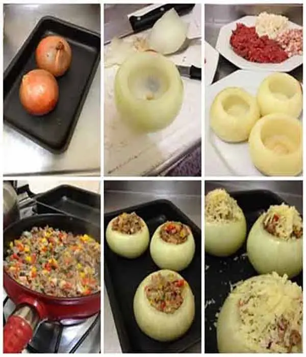 Como fazer Cebola Recheada Assada 2 Cebola Recheada Assada