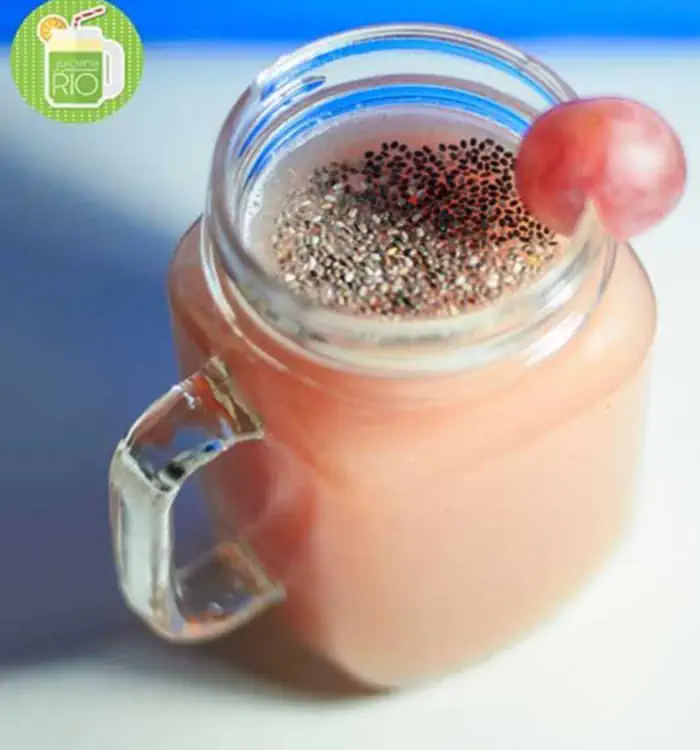 Como fazer Suco de Uva Maçã Água de Coco e Chia 2 Suco de Uva Maçã Água de Coco e Chia