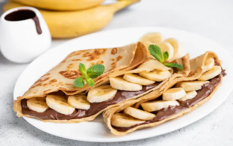 Crepes de Banana com Nutella
