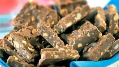 Quadradinhos de Amendoim com Chocolate