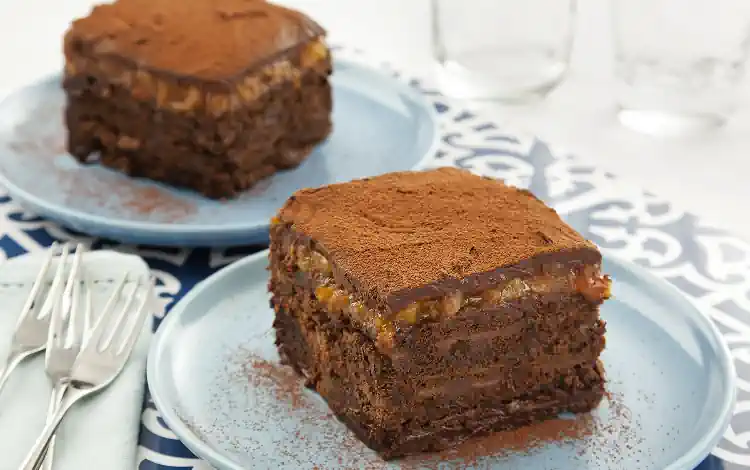 Pavê de Chocolate Amargo e Damasco