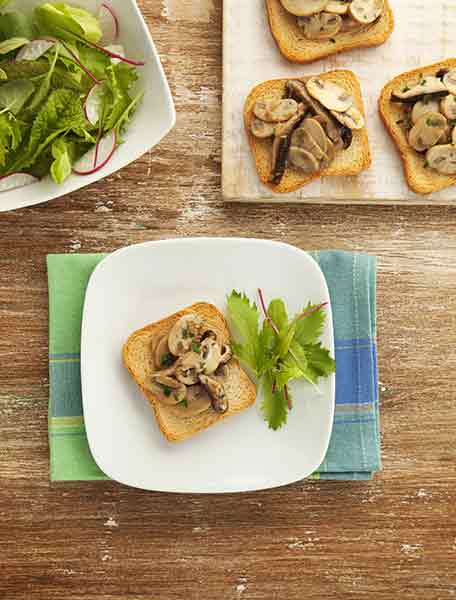 Crostini de Cogumelos Como fazer Crostini de Cogumelos 2