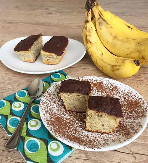 Bolo de Banana com Chocolate sem Glúten Bolo de Banana com Chocolate sem Glúten