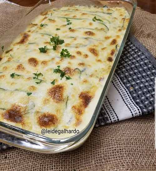 Lasanha Cremosa de Abobrinhas Saudável Lasanha Cremosa de Abobrinhas Saudável