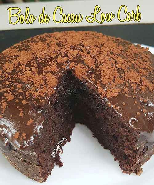 Receita Low Carb Bolo de Cacau com Coco Receita Low Carb Bolo de Cacau com Coco