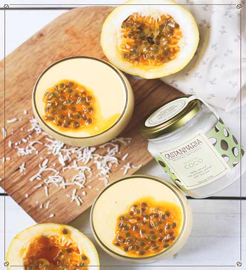 Delicioso Mousse de Maracujá Vegano Delicioso Mousse de Maracujá Vegano