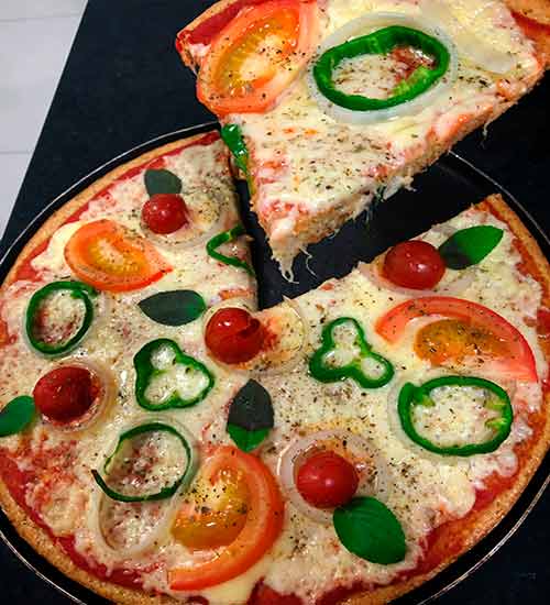 Pizza lowcarb de Queijo Parmesão
