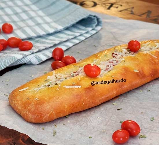 Pizza Enrolada de Farinha de Amêndoas Como Fazer Pizza Enrolada de Farinha de Amêndoas