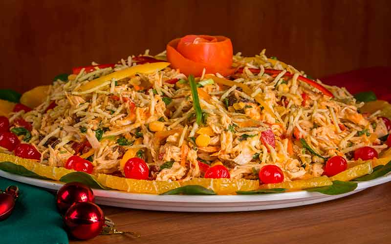 2 Sugestões de Receitas para uma Ceia de Natal Salpicão Refogado e o Lombo de Porco Assado no Forno 2 2 sugestões de Receitas para uma Ceia de Natal