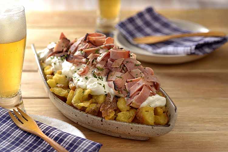 Batatas Gourmet com Presunto Alemão