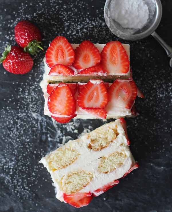 Uma Sobremesa deliciosa Terrine de Chocolate Branco com Morango 2 Terrine de Chocolate Branco com Morango