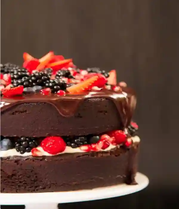 Bolo Pelado de Chocolate com Frutas Vermelhas – aka Naked Cake 2 Bolo Pelado de Chocolate