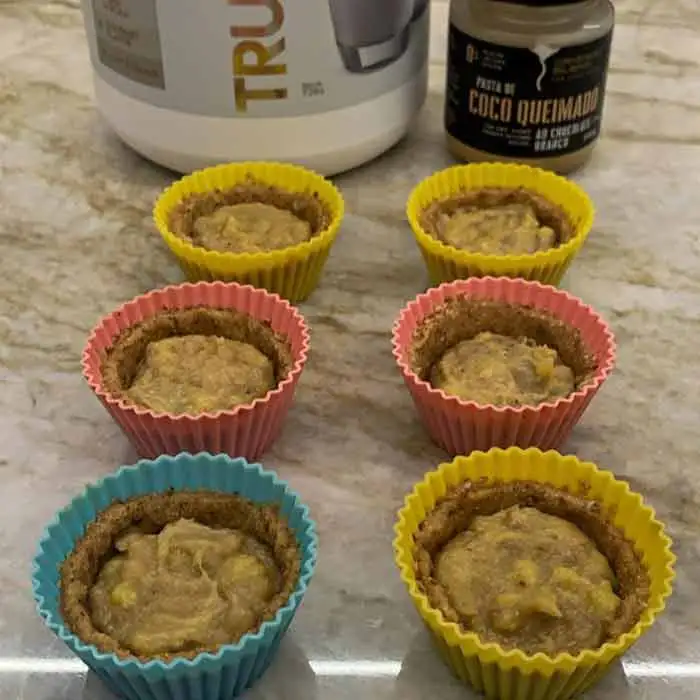 Aprenda a fazer Tortinhas Proteicas e Nutritivas com Pasta de Coco Queimado 3 Tortinhas Proteicas e Nutritivas