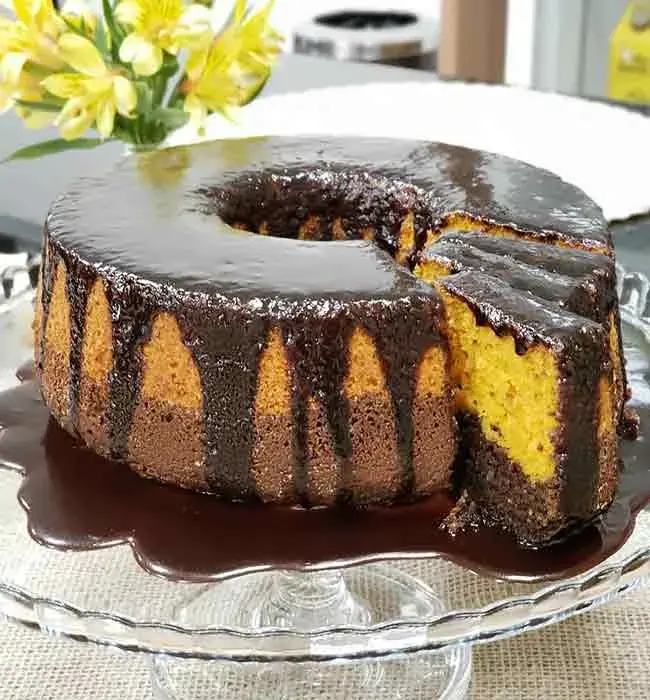 Como fazer Bolo de Cenoura e Chocolate sem Glúten sem Açúcar sem Lactose 2 Bolo de Cenoura e Chocolate sem Glúten