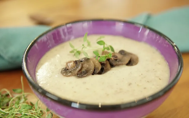 Creme de Batatas com Cogumelos