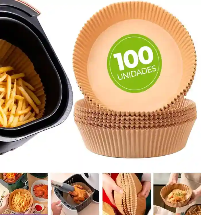 Forro de Papel para Fritadeira Air Fryer Descartável - Facilite sua Vida na Cozinha! 2 Forro de Papel para Fritadeira