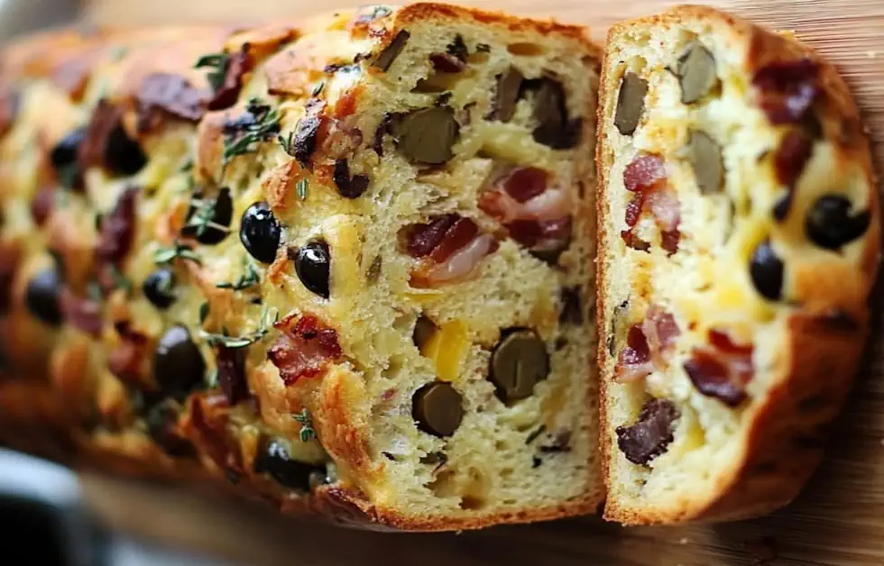 🍞 Pão de Azeitona com Bacon e Queijo: irresistível, prático e cheio de sabor 2 Pão de Azeitona com Bacon e Queijo