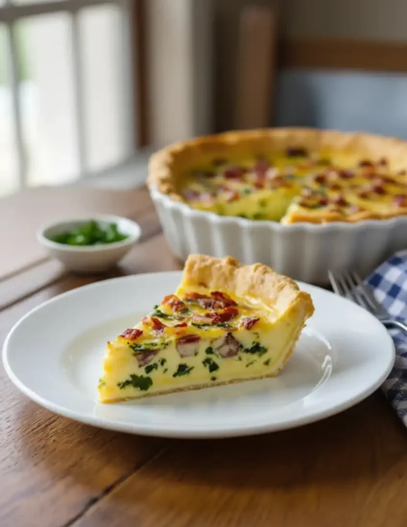 Receita de Quiche de Bacon e Espinafre (cremosa, dourada e fácil) 2 Receita de Quiche de Bacon e Espinafre